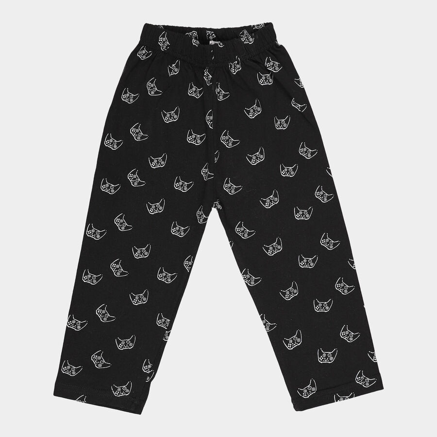 Boys All Over Print Pyjama, Black, large image number null