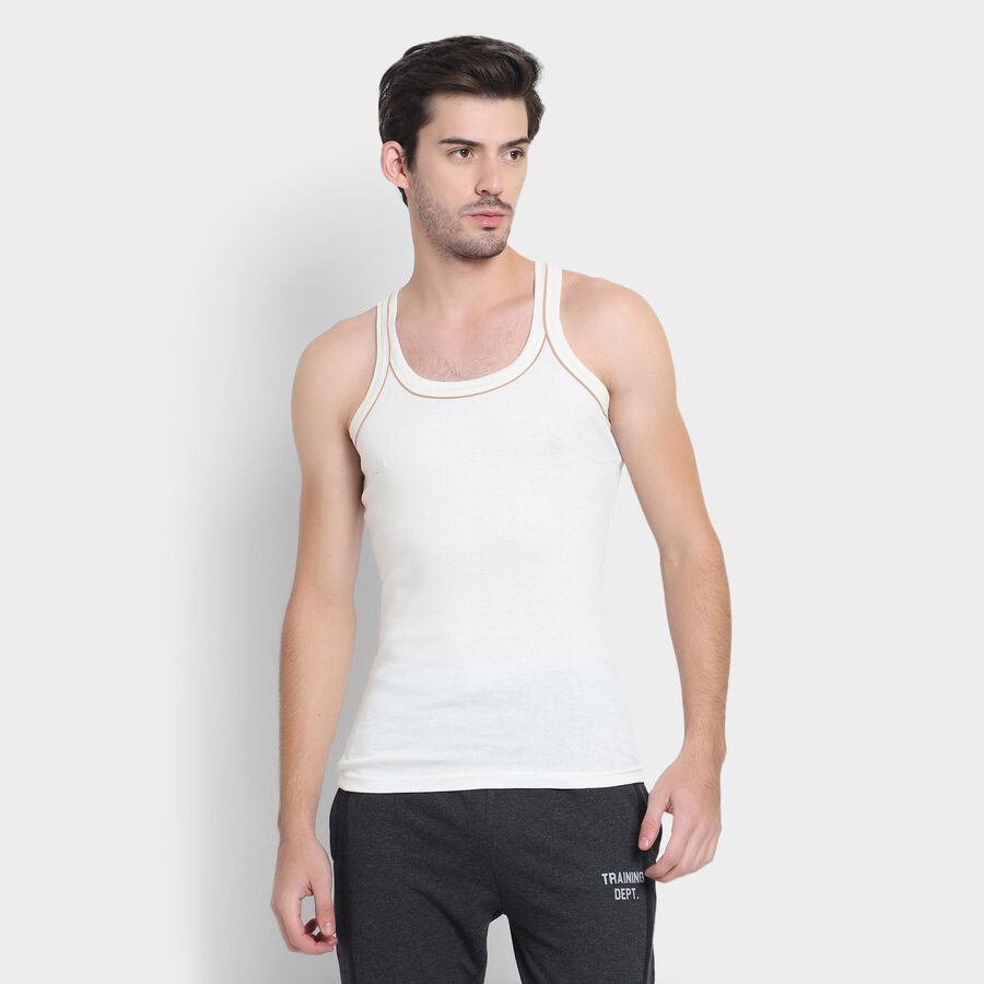 Men's 100% Cotton Gym T-Shirt , ऑफ व्हाइट, large image number null
