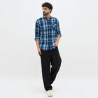 Men's Deep Midnight Navy Blue Cotton Classic Casual Shirt, नेवी ब्लू, small image number null