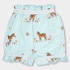 Infants' Light Aqua Regular Fit Printed Bloomer, Aqua, small image number null