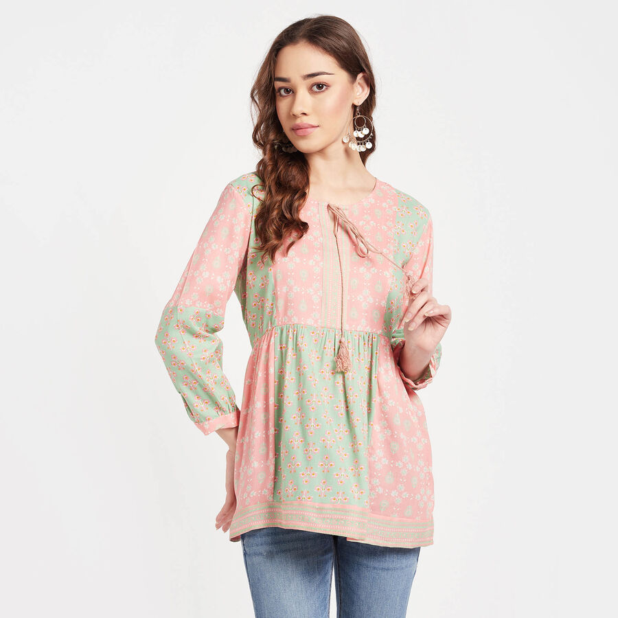 All Over Print Kurti, गुलाबी, large image number null