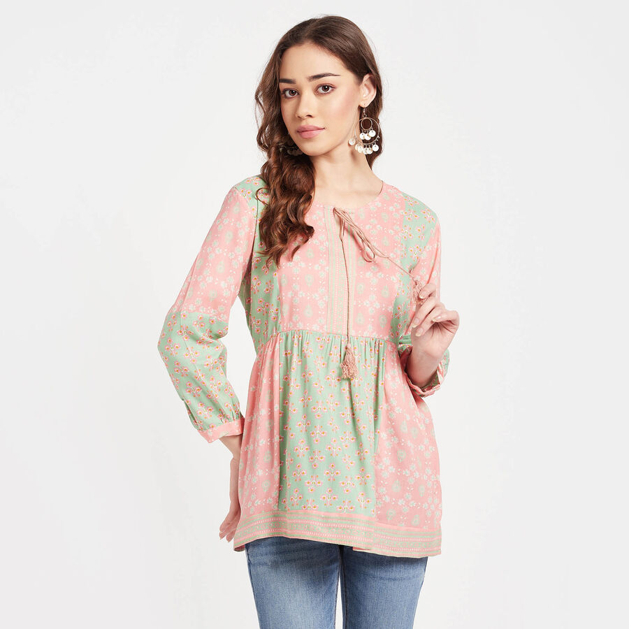 All Over Print Kurti, Pink, large image number null