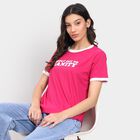 Ladies' Round Neck T-Shirt , रानी (फ्यूशिया), small image number null