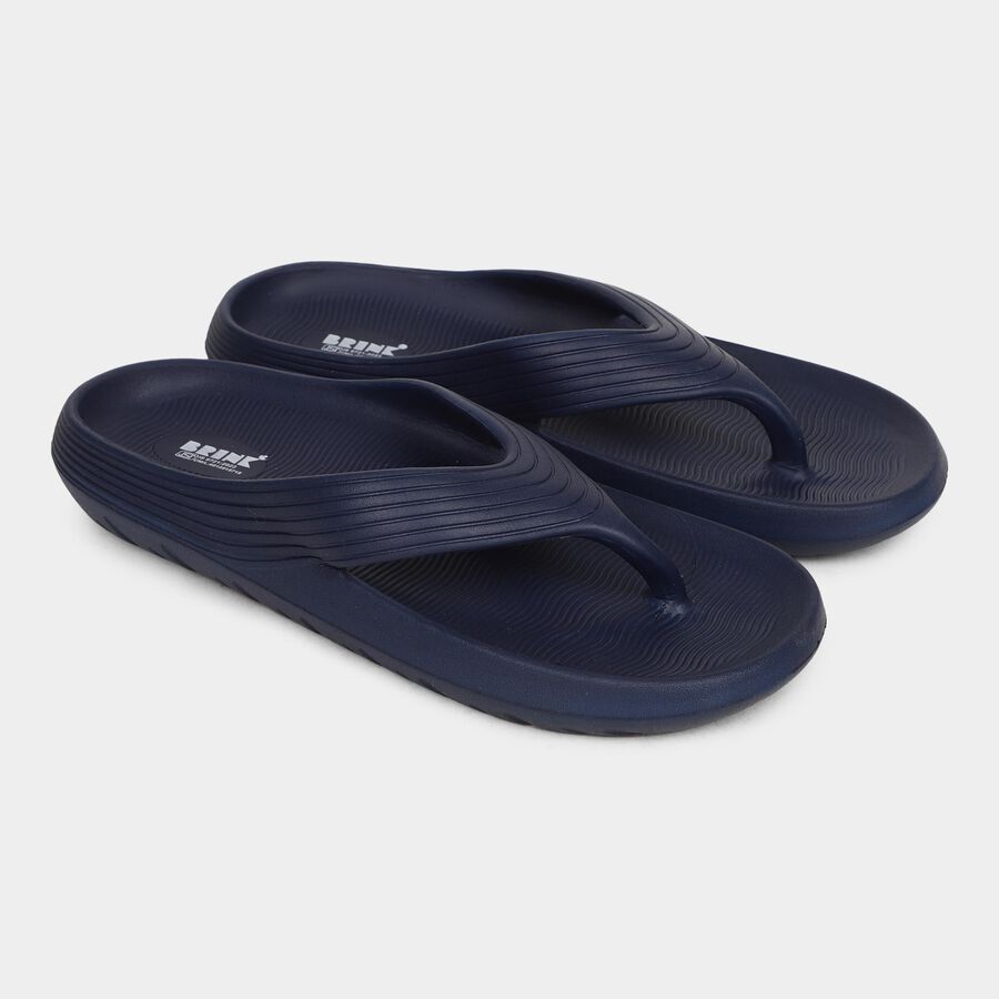 Men's V Strap Slipper, Navy Blue, large image number null