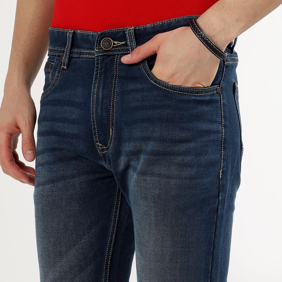 Men's Skinny Jeans, Dark Blue, large image number null