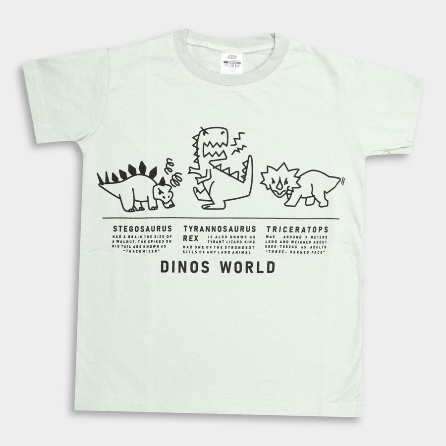 Boys' Half Sleeves T-Shirt , Light Green, large image number null