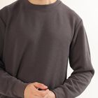 Men's Dark Charcoal Crew Neck Casual Sweatshirt, Purple, small image number null