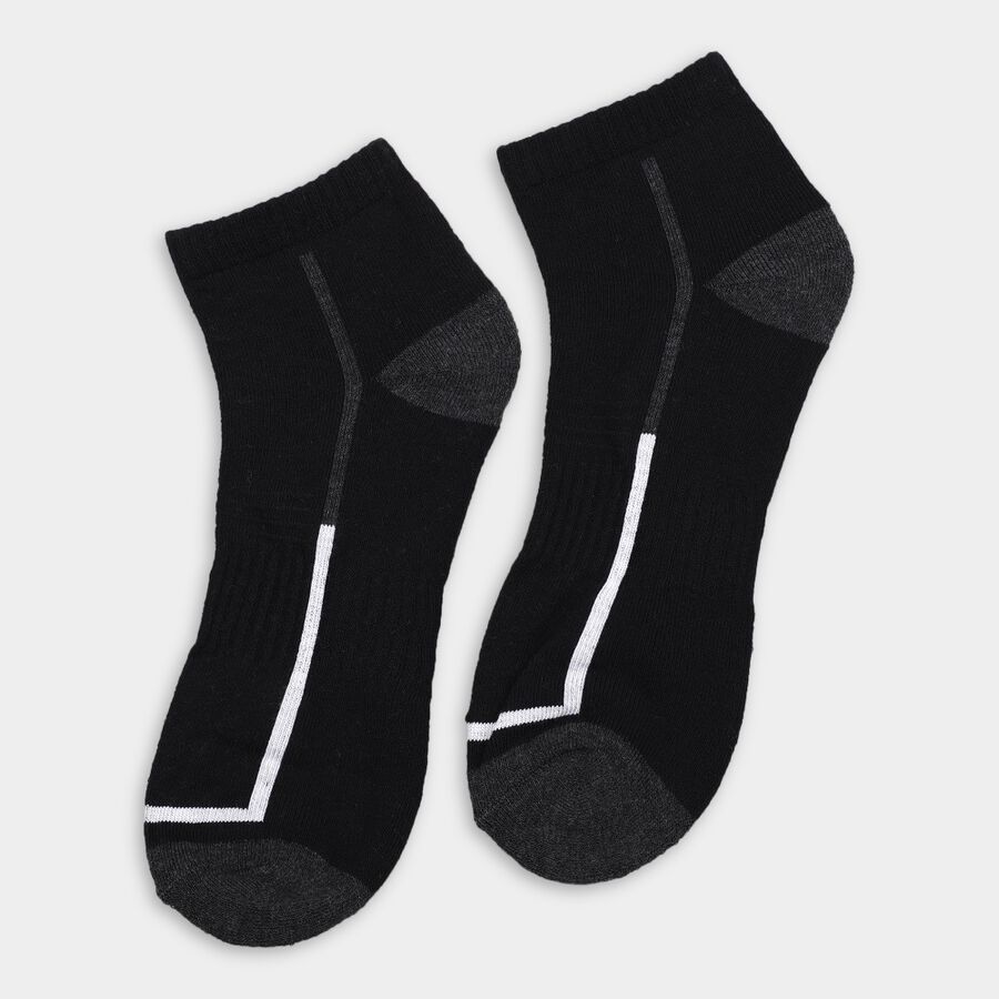 Men's Socks (Pack of 2), काला, large