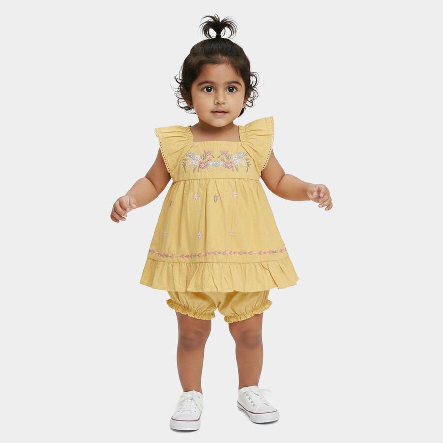 Infants' Frock, पीला, large