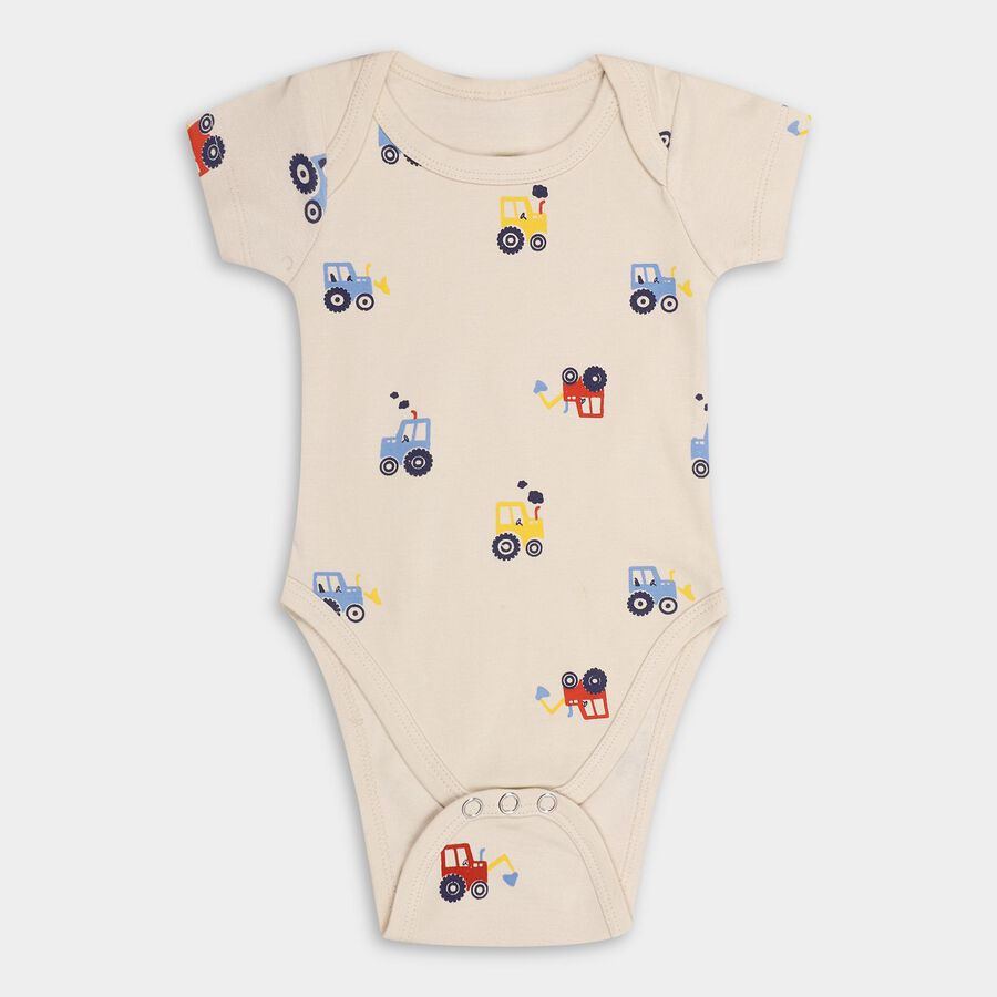 Infants' 100% Cotton Bodysuit, Light Blue, large image number null