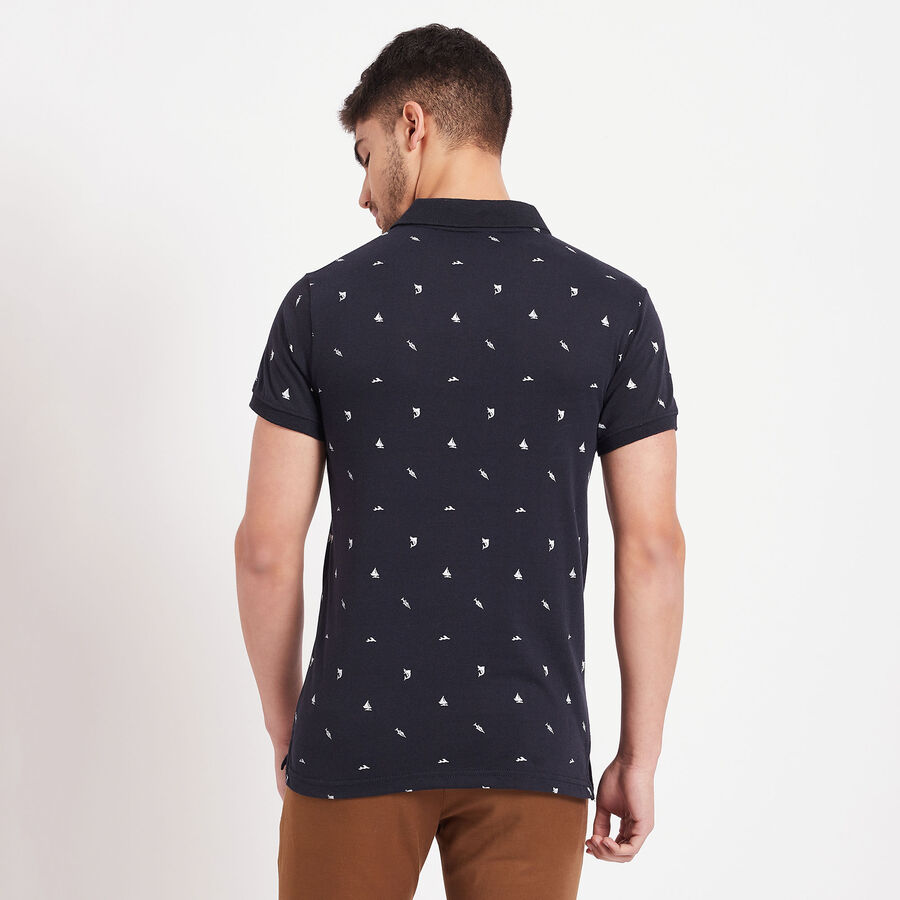 All Over Print Polo Shirt, Navy Blue, large image number null