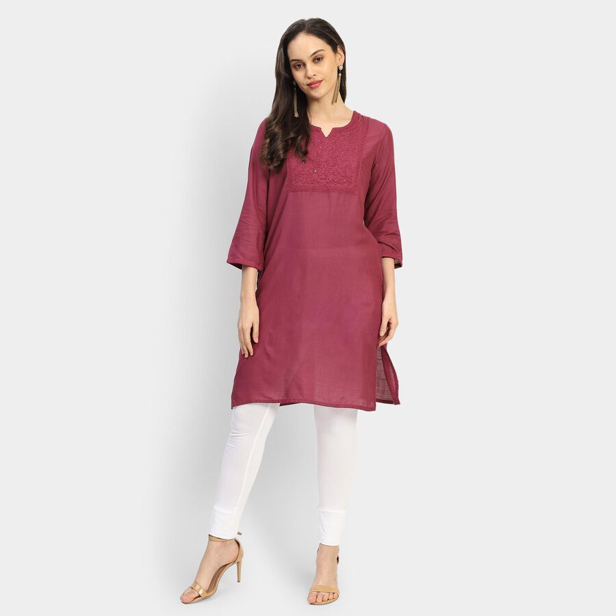 Ladies' Kurta, Wine, large image number null