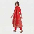 Women's Red Floral Printed Ethnic Set, Red, small