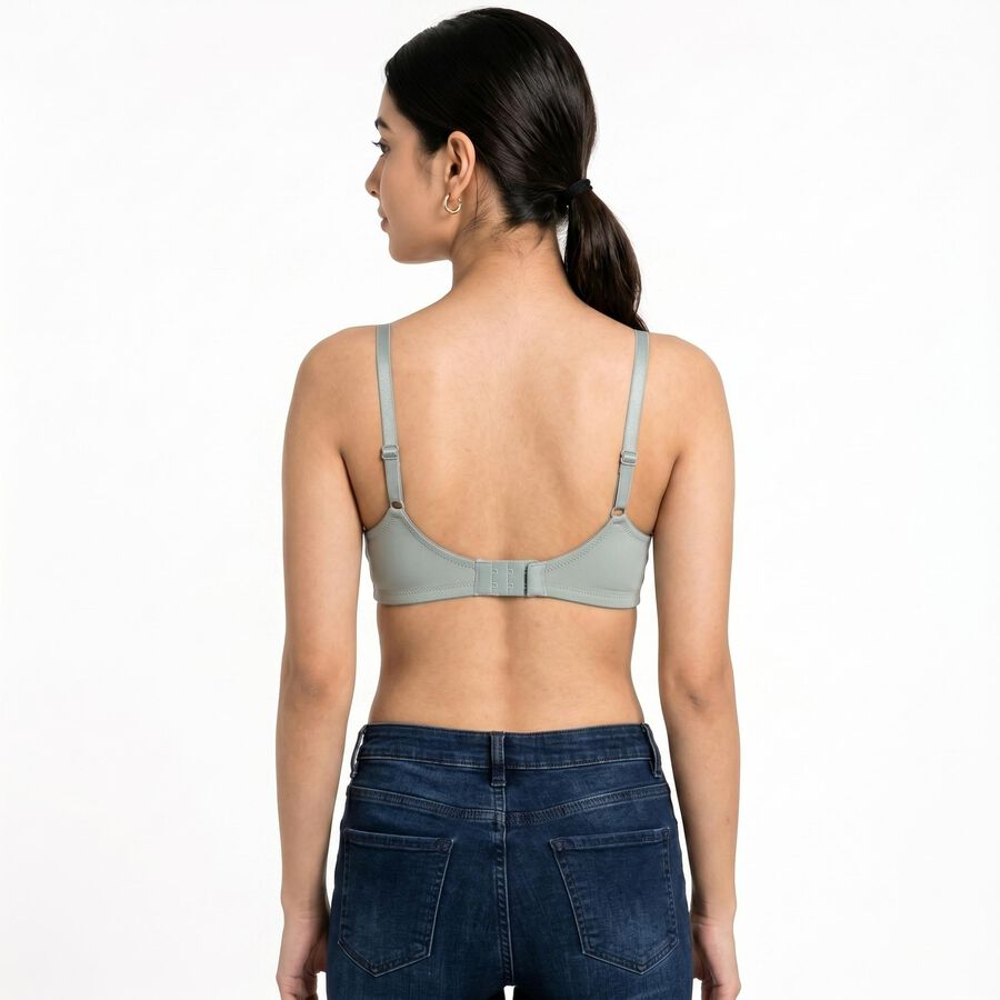Women's Sage Green Regular T-Shirt Bra, हल्का हरा, large