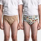 Boys' Mint Green Regular Fit Printed Briefs, हल्का हरा, small