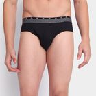 Men's100% Cotton Briefs, काला, small image number null