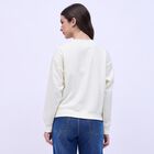 Women's Cream Crew Neck Casual Sweatshirt, गहरा पीला, small image number null