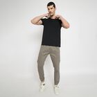 Men's 100% Cotton Slim Fit Casual Trousers , Light Grey, small image number null