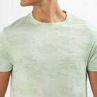 Men's Light Sage Green Crew Neck Athleisure T-Shirt, Light Green, small image number null