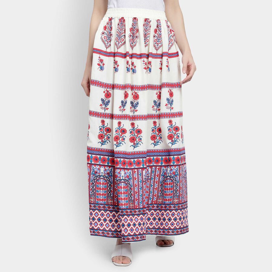 Solid Lehenga Skirt, सफ़ेद, large image number null