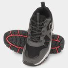 Men's Dark Charcoal Grey Lace-Up Casual Shoes, Grey, small
