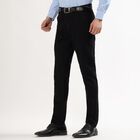 Men's Slim Fit Casual Trousers , Black, small image number null