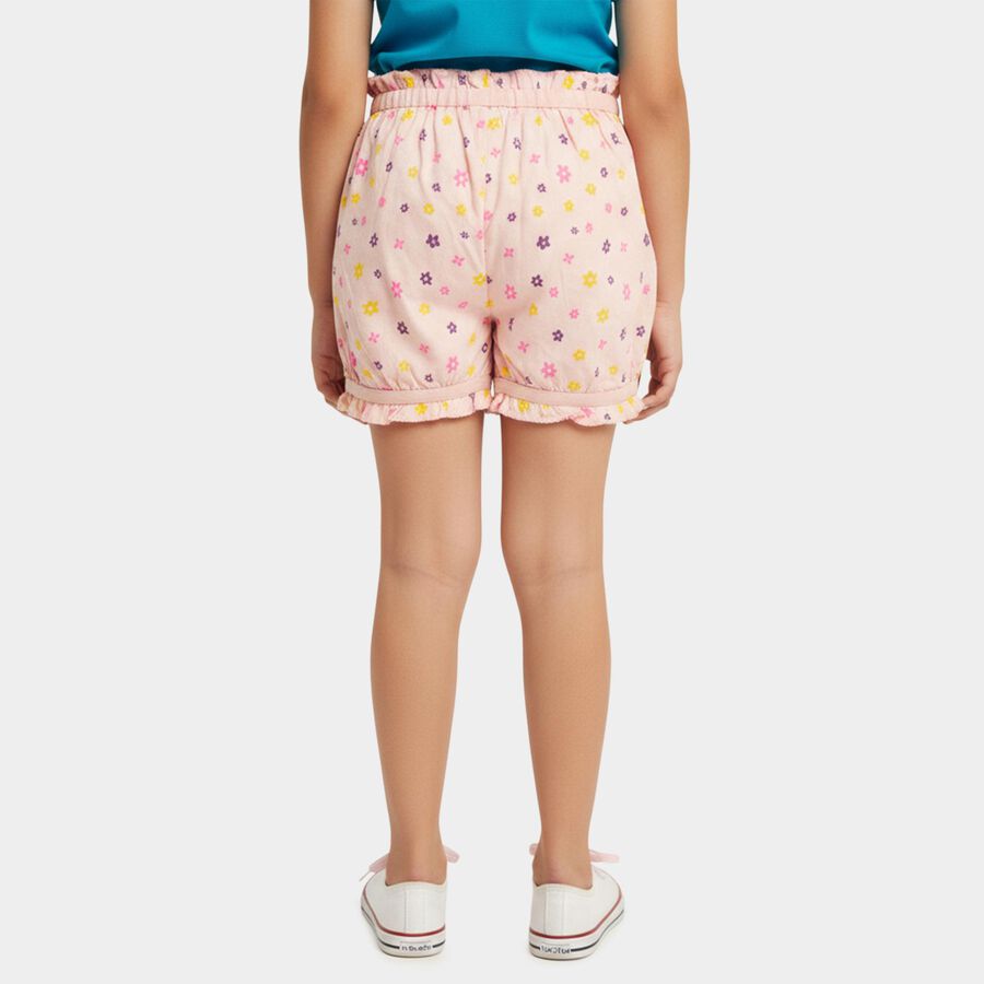 Girls' Pink Regular Fit Polka Dot Bloomers, हल्का गुलाबी, large