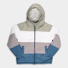 Boys' Multicolor Hooded Casual Jacket, गहरा नीला, small image number null