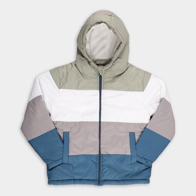 Boys' Multicolor Hooded Casual Jacket