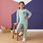 Girls Mint Green Round Neck Lounge Set Hipster Set, हल्का हरा, small