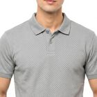 Men Grey Polo Neck Polo T-Shirt, गहरा ग्रे, small