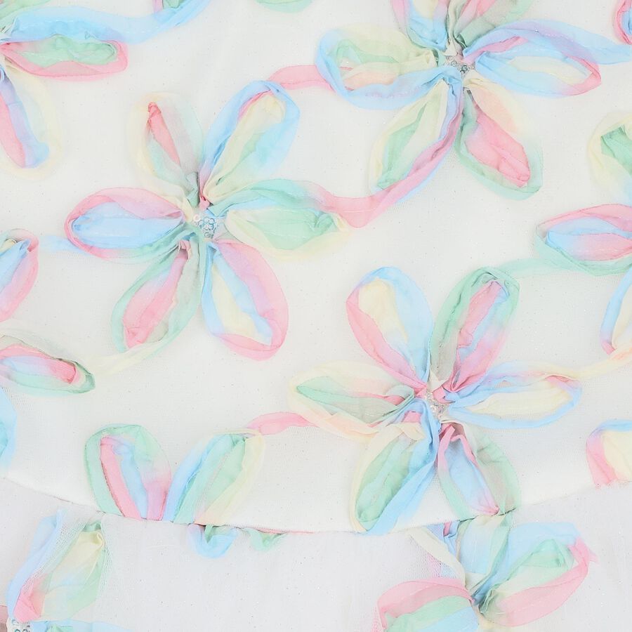 Girls' Off White Frock, ऑफ व्हाइट, large