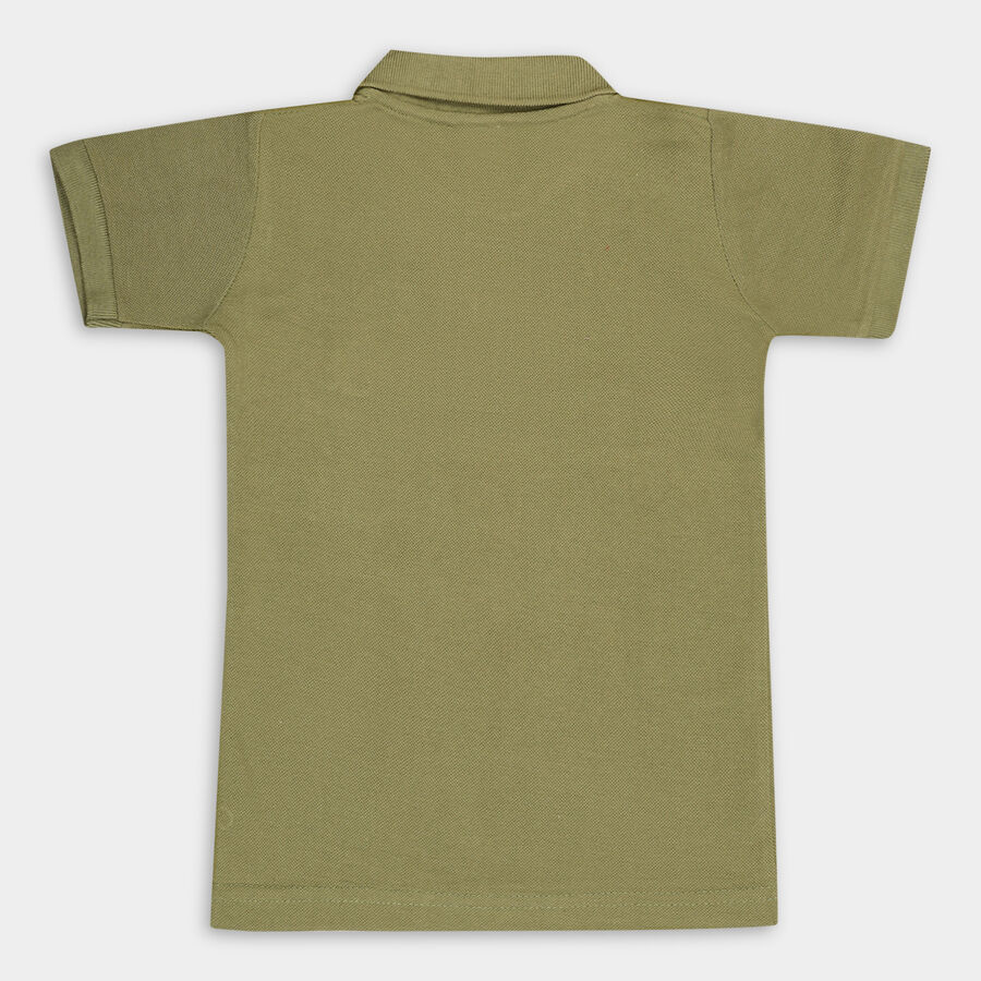 Boys Solid T-Shirt, Olive, large image number null