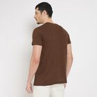 Men's Round Neck Half Sleeves T-Shirt , Brown, small image number null