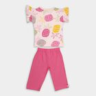 Girl's Cotton Capri Set, हल्का गुलाबी, small image number null