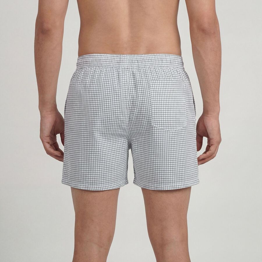 Men's White Regular Fit Solid Boxers, सफ़ेद, large