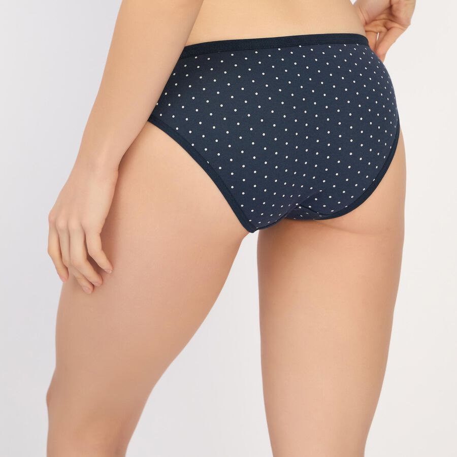 Ladies' 100% Cotton Panty, Navy Blue, large image number null