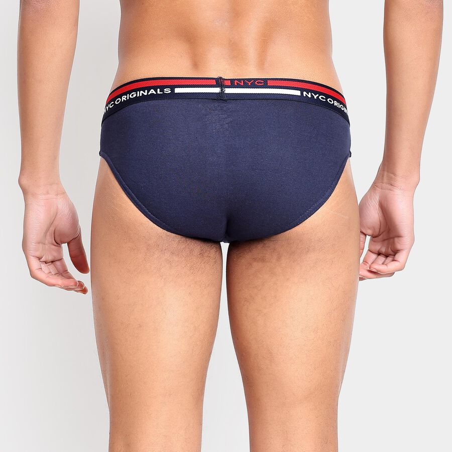 Men's 100% Cotton Briefs , Navy Blue, large