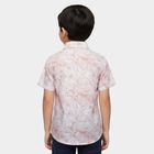 Boys Peach Cotton Half Sleeve Classic Casual Shirt, Peach, small