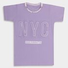 Boys' 100% Cotton Half Sleeves T-Shirt, लाइलेक, small image number null