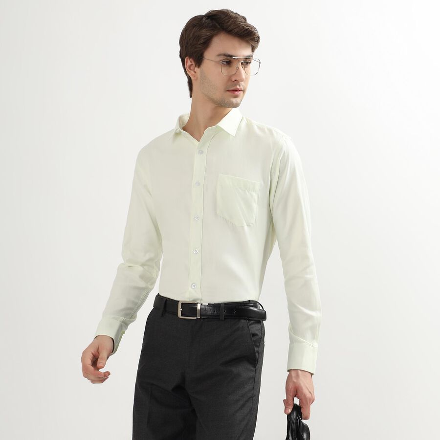 Men's Formal Shirt, Light Green, large image number null