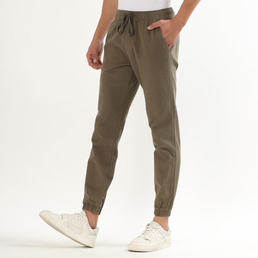 Men's Slim Fit Casual Trousers, Light Green, large image number null