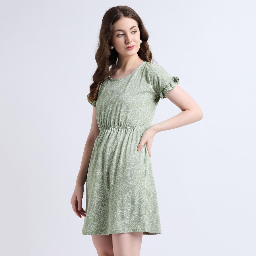 Ladies' Dress , हल्का हरा, large image number null