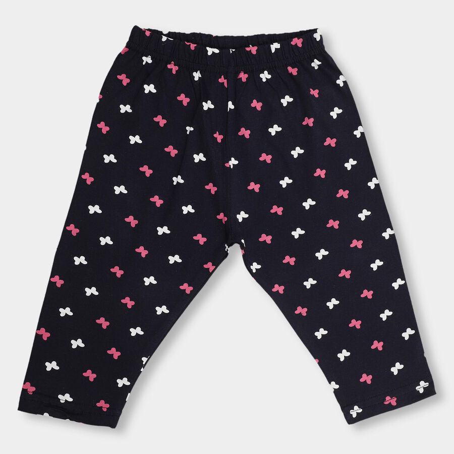 Girls' 100% Cotton Capri, Navy Blue, large