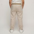 Boys Light Beige Regular Fit Jogger Trousers, गहरा पीला, small image number null