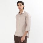 Men's Rich Chocolate Brown Full Sleeve Classic Casual Shirt, भूरा, small