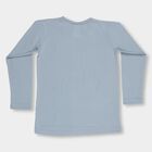 Boys Light Powder Blue Crew Neck Casual T-Shirt, Light Blue, small image number null