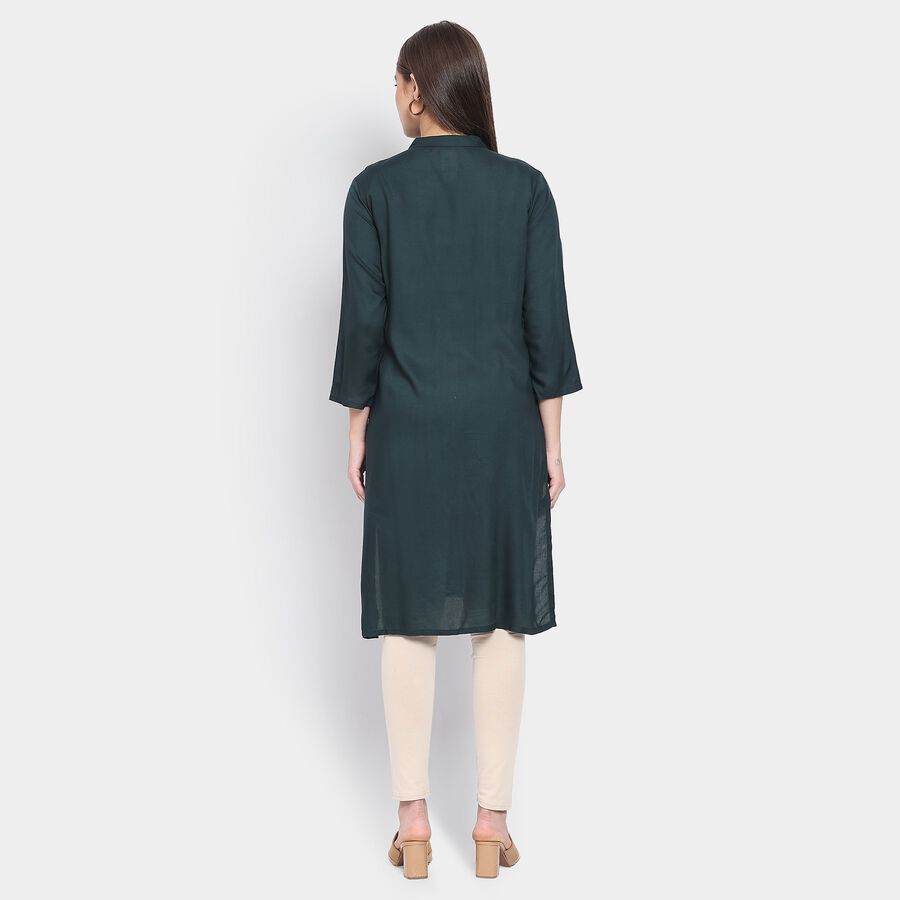Ladies' Kurta, Dark Green, large image number null