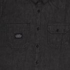 Boys Jet Black Hooded Casual Shirt, काला, small image number null