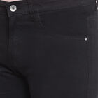 Solid Casual Trousers, Black, small image number null